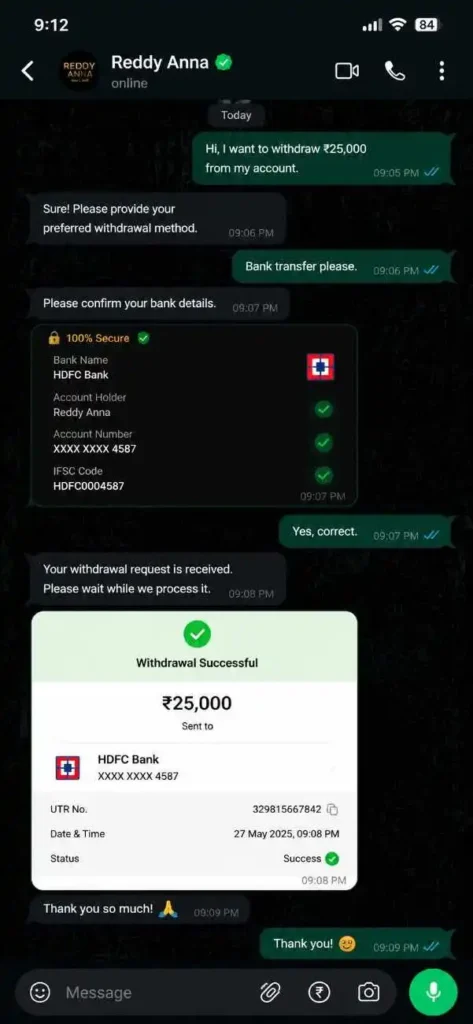 Reddy Anna Whatsapp
